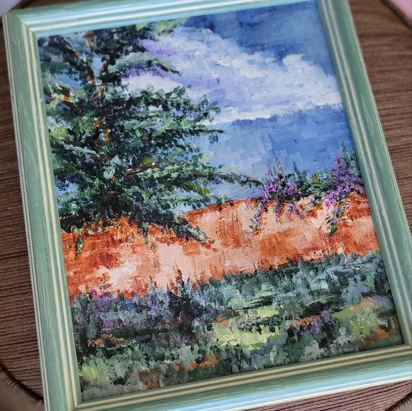 Small Vintage Landscape Oil Painting - Picture 1 of 3